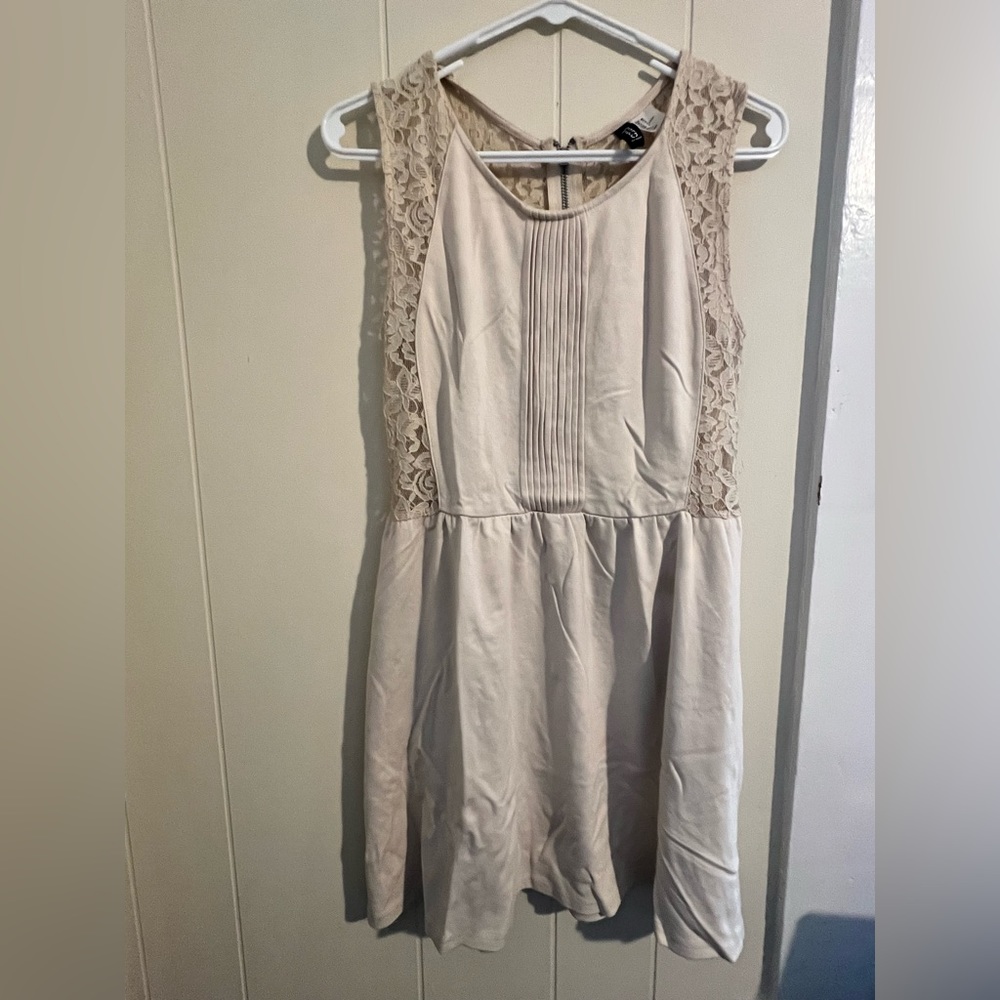 Cream dress with lace back